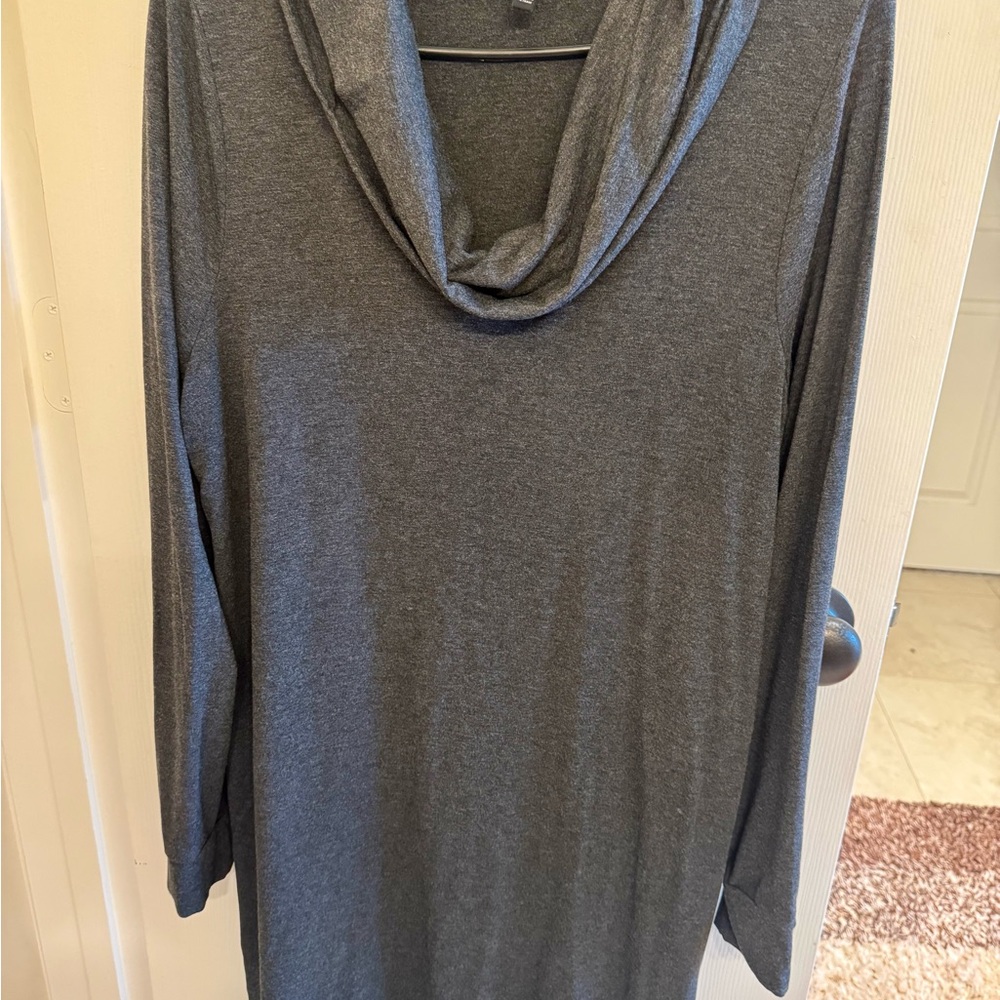 White House Black Market Charcoal Knit Dress